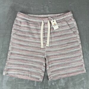 Marine Layer Moonstone Beach Shorts Mens Medium Multi Stripe Drawstring $78 NWT